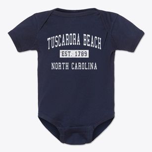 Tuscarora Beach North Carolina Classic Established Baby Onesie