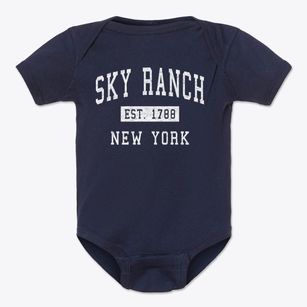 Sky Ranch New York Classic Established Baby Onesie