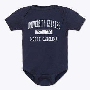 University Estates North Carolina Classic Established Baby Onesie