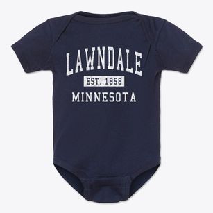 Lawndale Minnesota Classic Established Baby Onesie