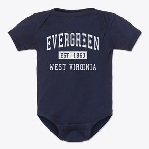Evergreen West Virginia Classic Established Baby Onesie