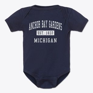 Anchor Bay Gardens Michigan Classic Established Baby Onesie