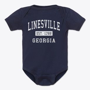 Linesville Georgia Classic Established Baby Onesie