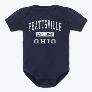 Prattsville Ohio Classic Established Baby Onesie