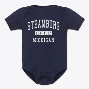 Steamburg Michigan Classic Established Baby Onesie