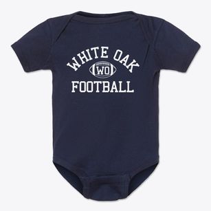 White Oak High School Classic Football Baby Onesie