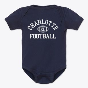 Charlotte High School Classic Football Baby Onesie