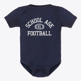 School Age Parent Center Classic Football Baby Onesie