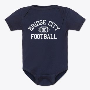 Bridge City Junior High School Classic Football Baby Onesie