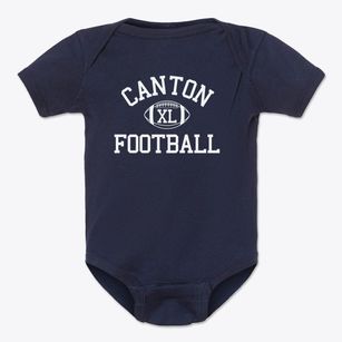 Canton Junior High School Classic Football Baby Onesie