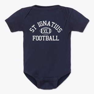 St Ignatius Of Loyola Parish Classic Football Baby Onesie