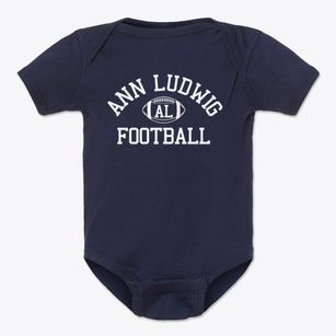 Ann Ludwig School Classic Football Baby Onesie