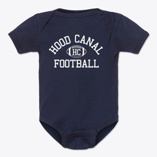 Hood Canal School Classic Football Baby Onesie
