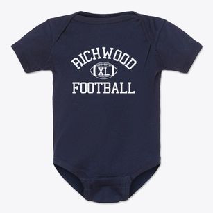 Richwood High School Classic Football Baby Onesie