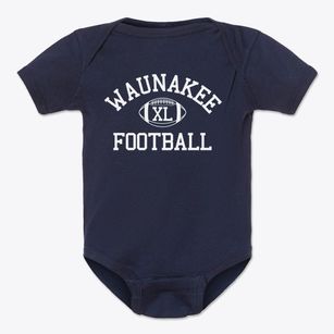 Waunakee High School Classic Football Baby Onesie
