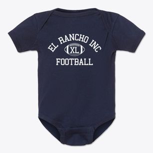 El Rancho School Inc Classic Football Baby Onesie