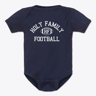Holy Family School Classic Football Baby Onesie