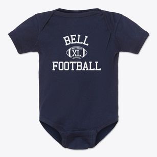 Bell Junior High School Classic Football Baby Onesie