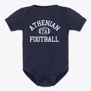 The Athenian School Classic Football Baby Onesie