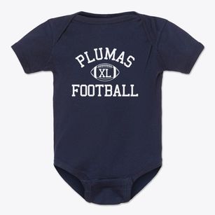 Plumas Christian School Classic Football Baby Onesie