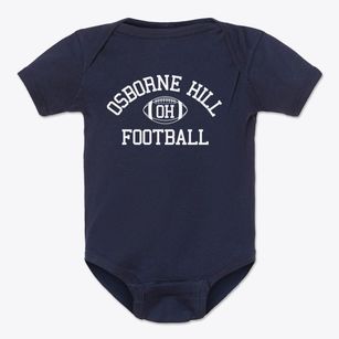 Osborne Hill School Classic Football Baby Onesie