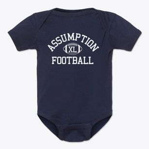 Assumption School Classic Football Baby Onesie