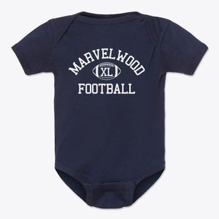 Marvelwood School Classic Football Baby Onesie