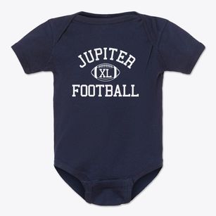 Jupiter Christian School Classic Football Baby Onesie