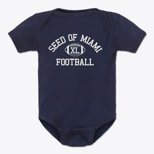 Seed Of Miami High School Classic Football Baby Onesie