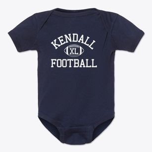 Kendall Christian School Classic Football Baby Onesie