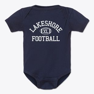 Lakeshore High School Classic Football Baby Onesie