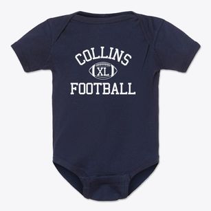 Collins Academy High School Classic Football Baby Onesie