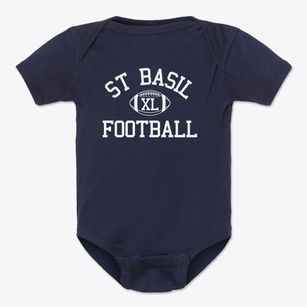 St Basil/visitation Parish Classic Football Baby Onesie