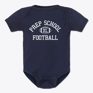 Prep School 3 Rich Classic Football Baby Onesie