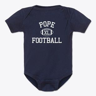 Pope School Classic Football Baby Onesie