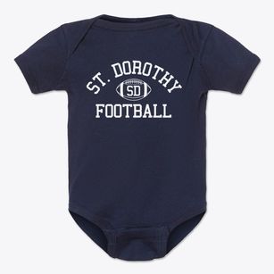Saint Dorothy School Classic Football Baby Onesie