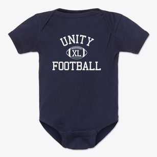 Unity Christian School Classic Football Baby Onesie