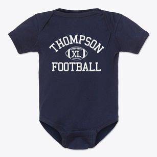 Thompson Junior High School Classic Football Baby Onesie