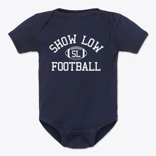 Show Low Junior High School Classic Football Baby Onesie