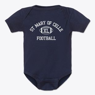 St Mary Of Celle Parish Classic Football Baby Onesie