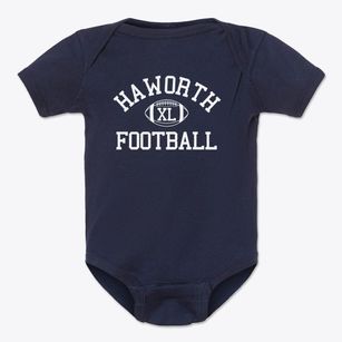 Haworth High School Classic Football Baby Onesie