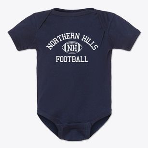 Northern Hills Junior High School Classic Football Baby Onesie