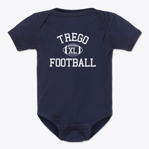 Trego Community High School Classic Football Baby Onesie