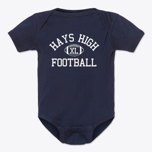 Hays High School Classic Football Baby Onesie