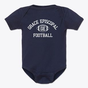 Grace Episcopal School Classic Football Baby Onesie