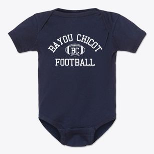 Bayou Chicot School Classic Football Baby Onesie