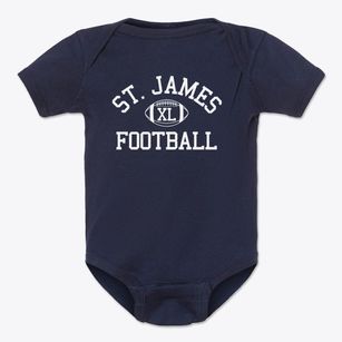 Saint James Junior High School Classic Football Baby Onesie