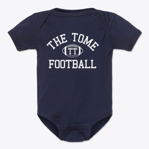 The Tome School Classic Football Baby Onesie