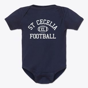 St Cecelia Parish Classic Football Baby Onesie