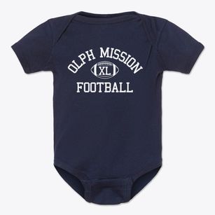 Olph Mission Grammar School Classic Football Baby Onesie
